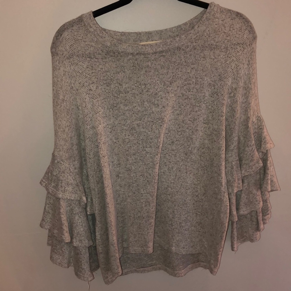 Ruffled long sleeve sweater!